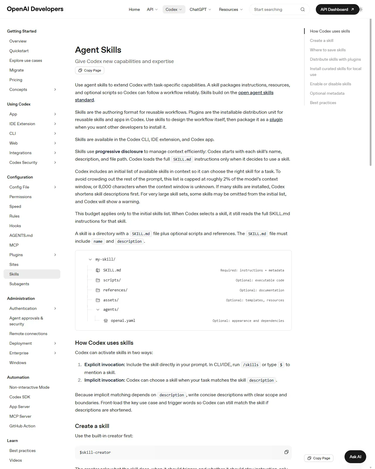 Write the frontmatter, name and a trigger-rich description - product screen reference