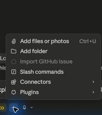 Claude Code App: Claude Code Add Menu Native