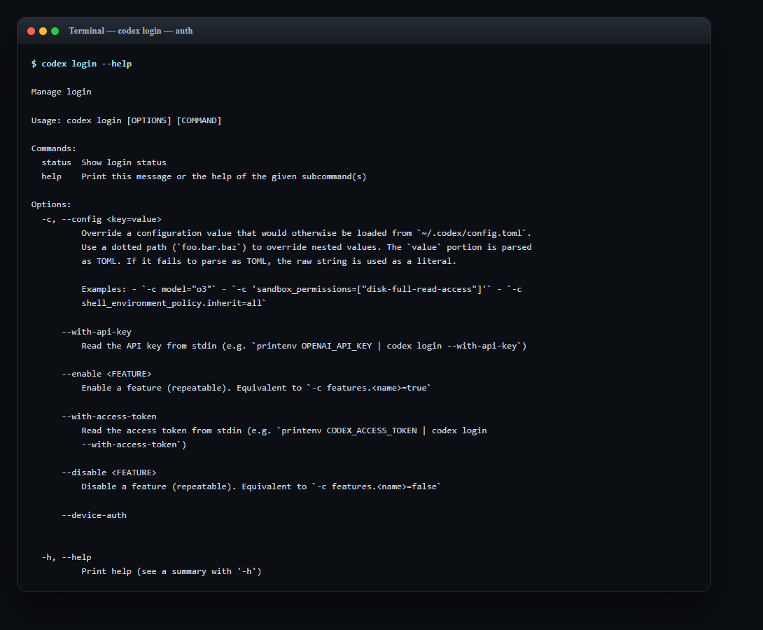 Codex CLI: Codex CLI Login