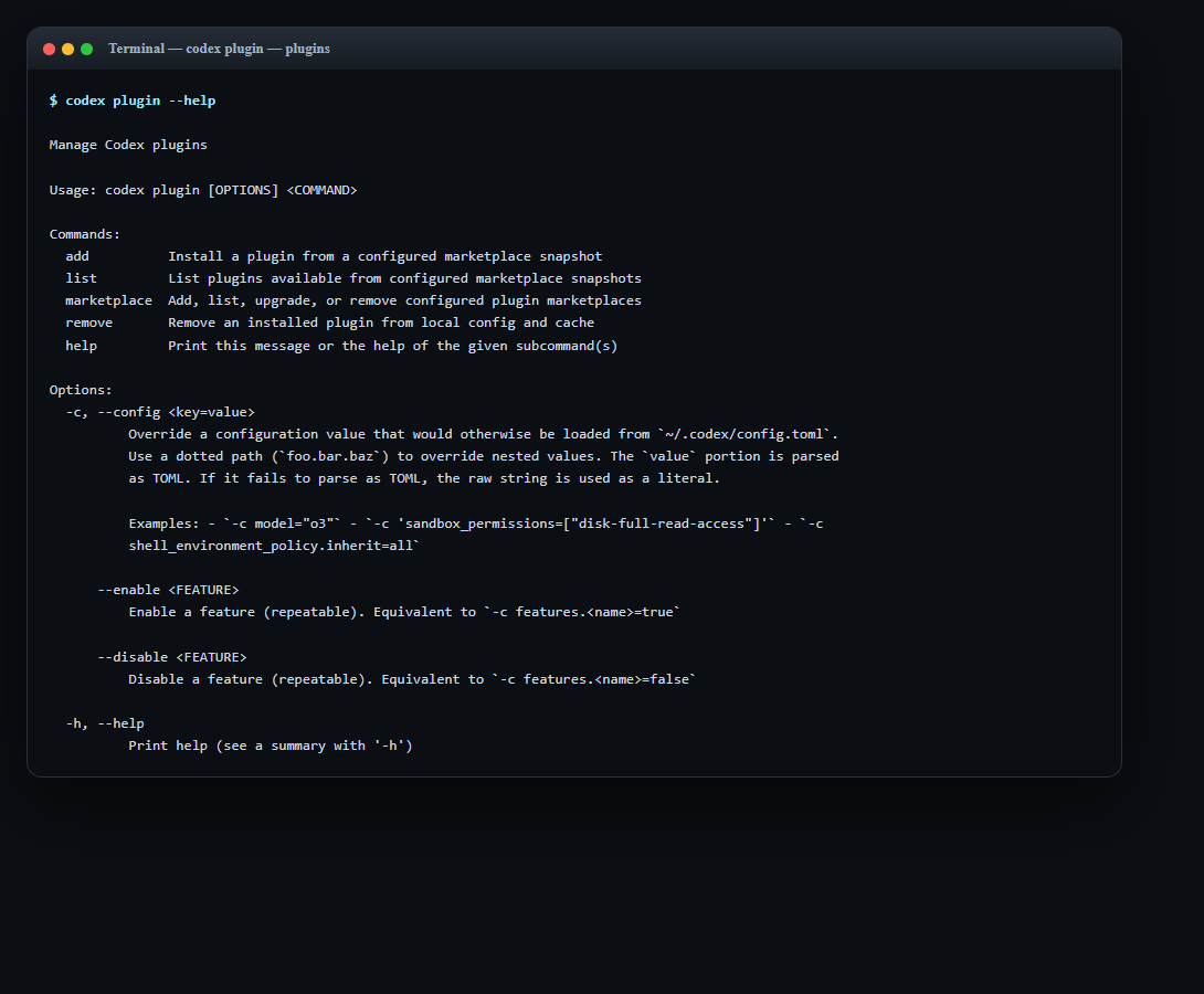 Codex CLI: Codex CLI Plugin