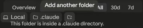 Claude Code Capture: Code Add Folder Tooltip