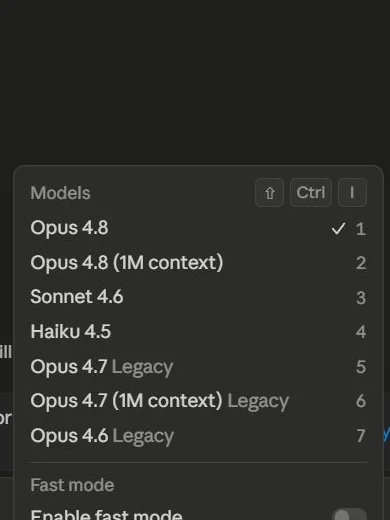 Claude Code Capture: Code Model Selector