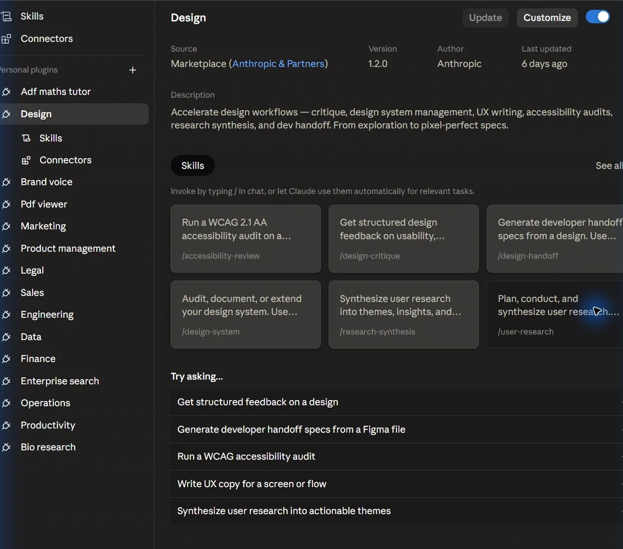 Claude Advanced Capture: Plugin Manage Design