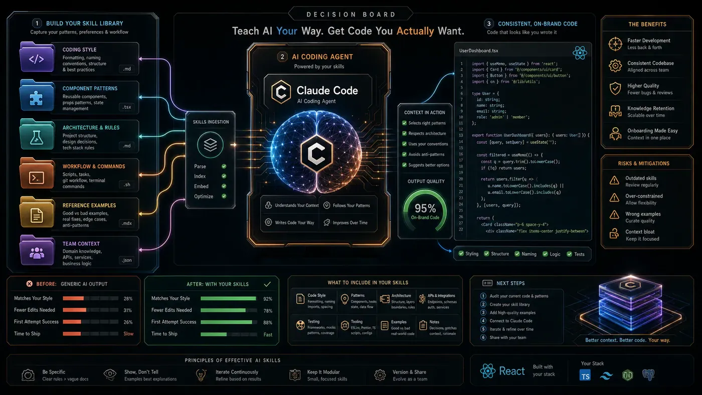 AI Kick Start generated article visual for The Definitive Guide to AI Skills: How to Teach Your AI to Write Code Exactly Like You Want.