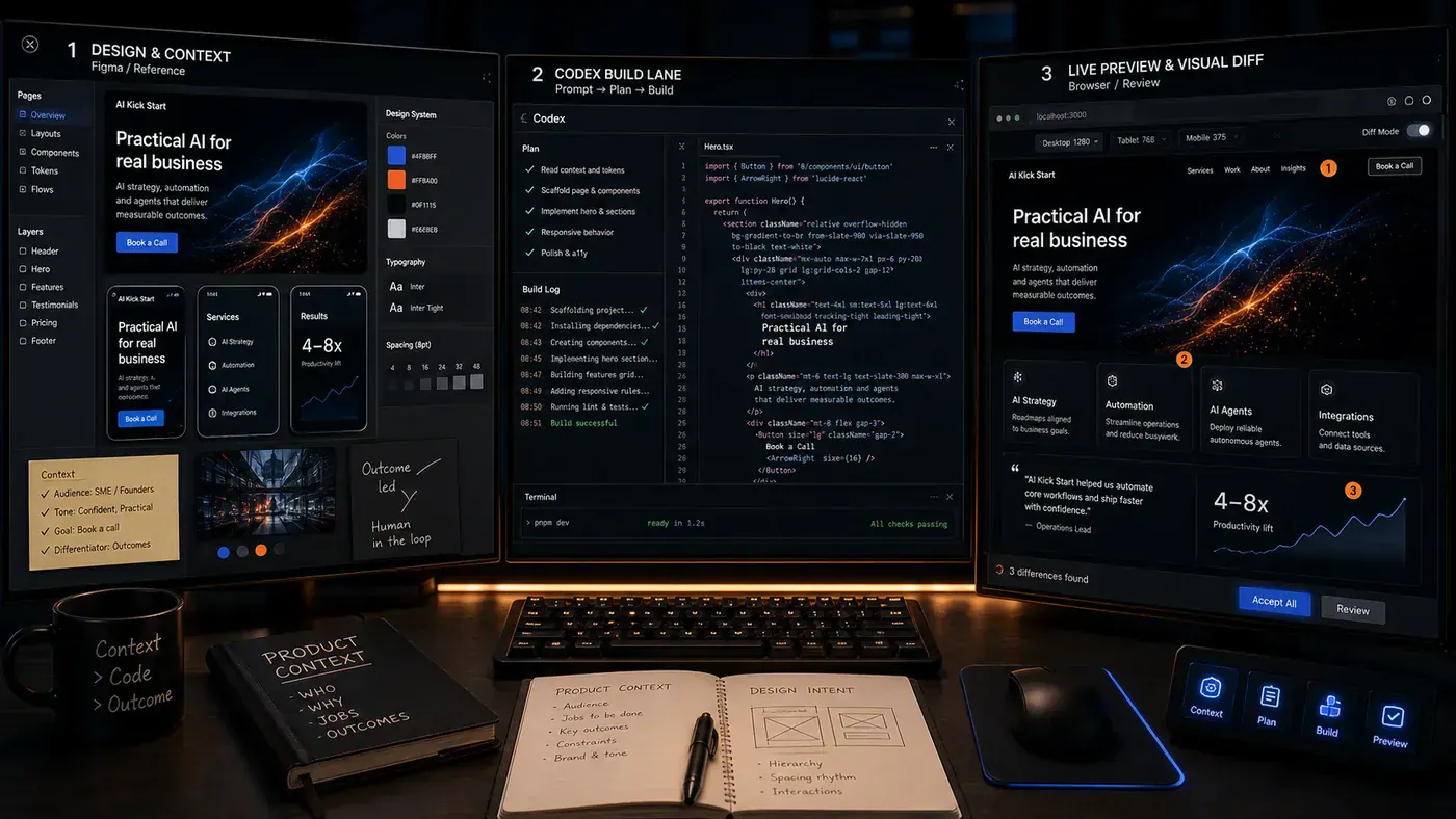 AI Kick Start second inline visual for Using Codex as a Designer Is About Giving It Product Context.