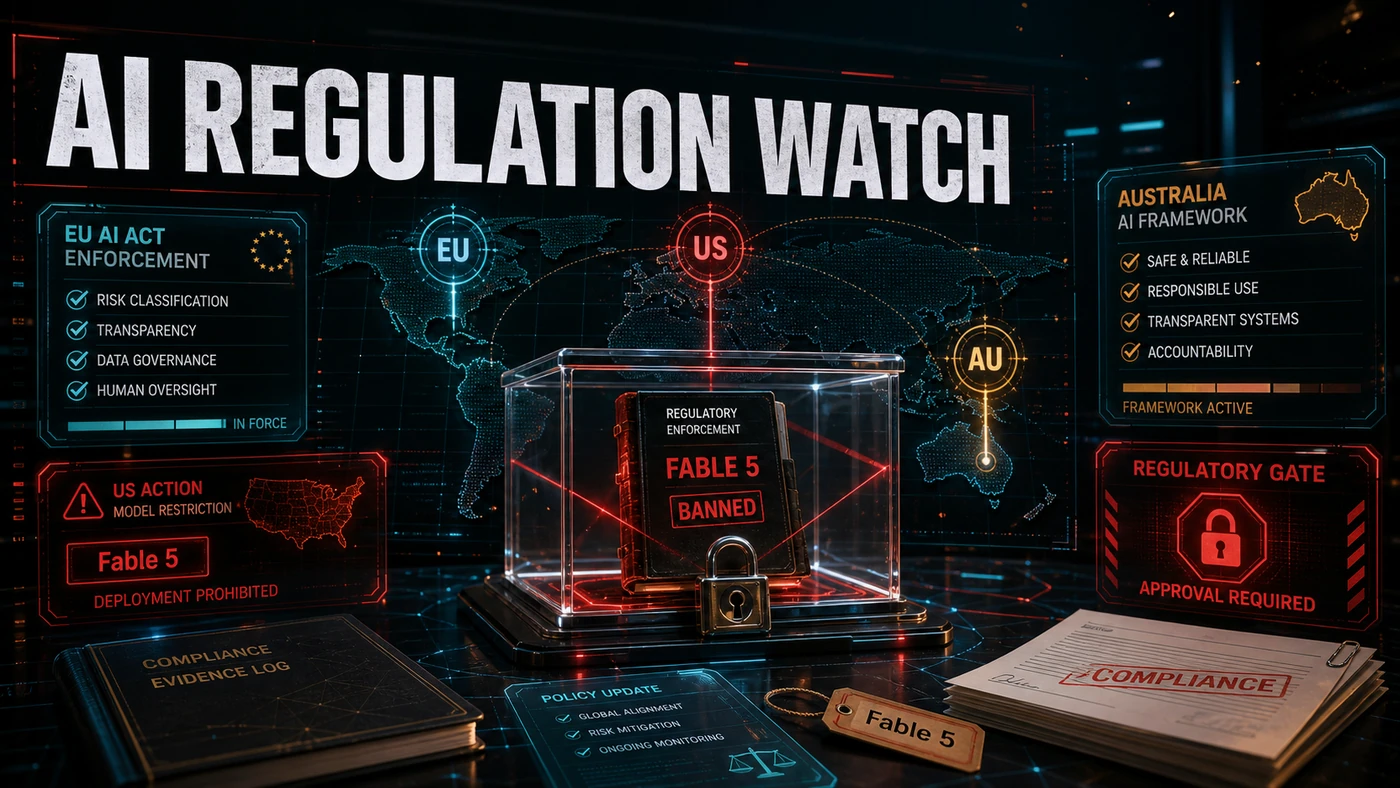 AI Kick Start editorial image for AI Regulation Watch: June 2026 Global Roundup.