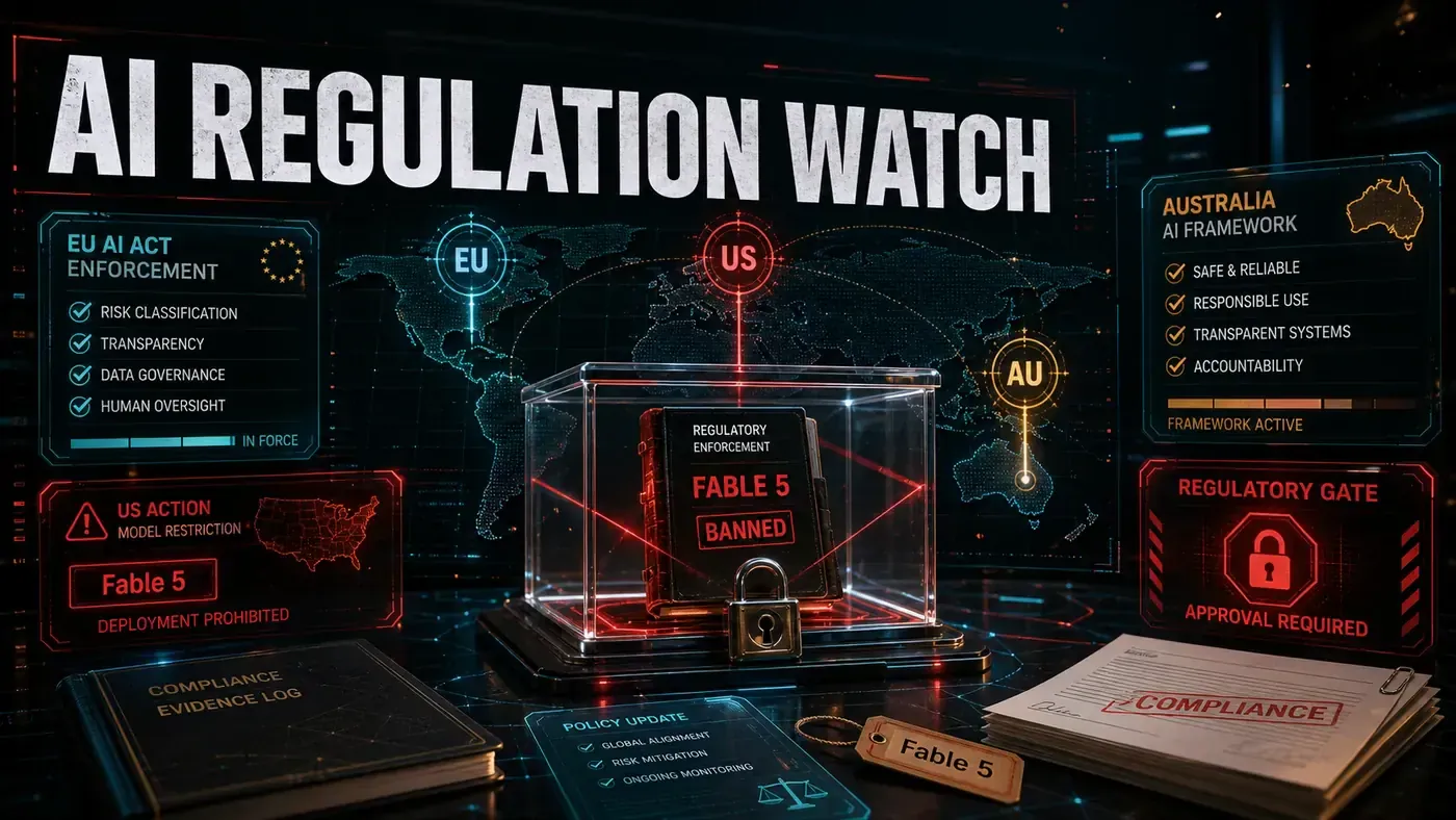 AI Kick Start editorial image for AI Regulation Watch: June 2026 Global Roundup.