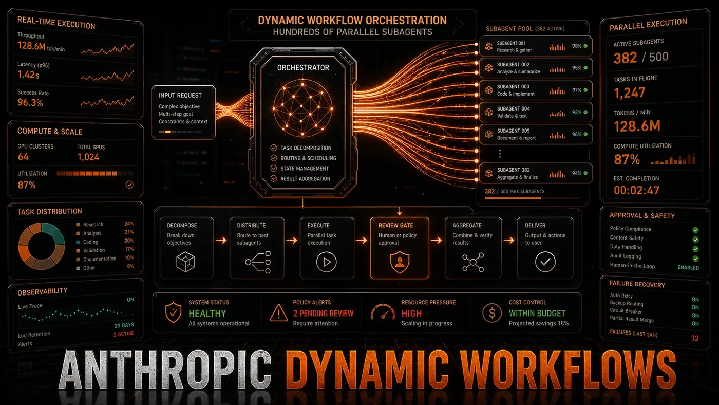 AI Kick Start editorial image for Anthropic's Dynamic Workflows: Hundreds of Parallel Subagents and a New Compute Paradigm.