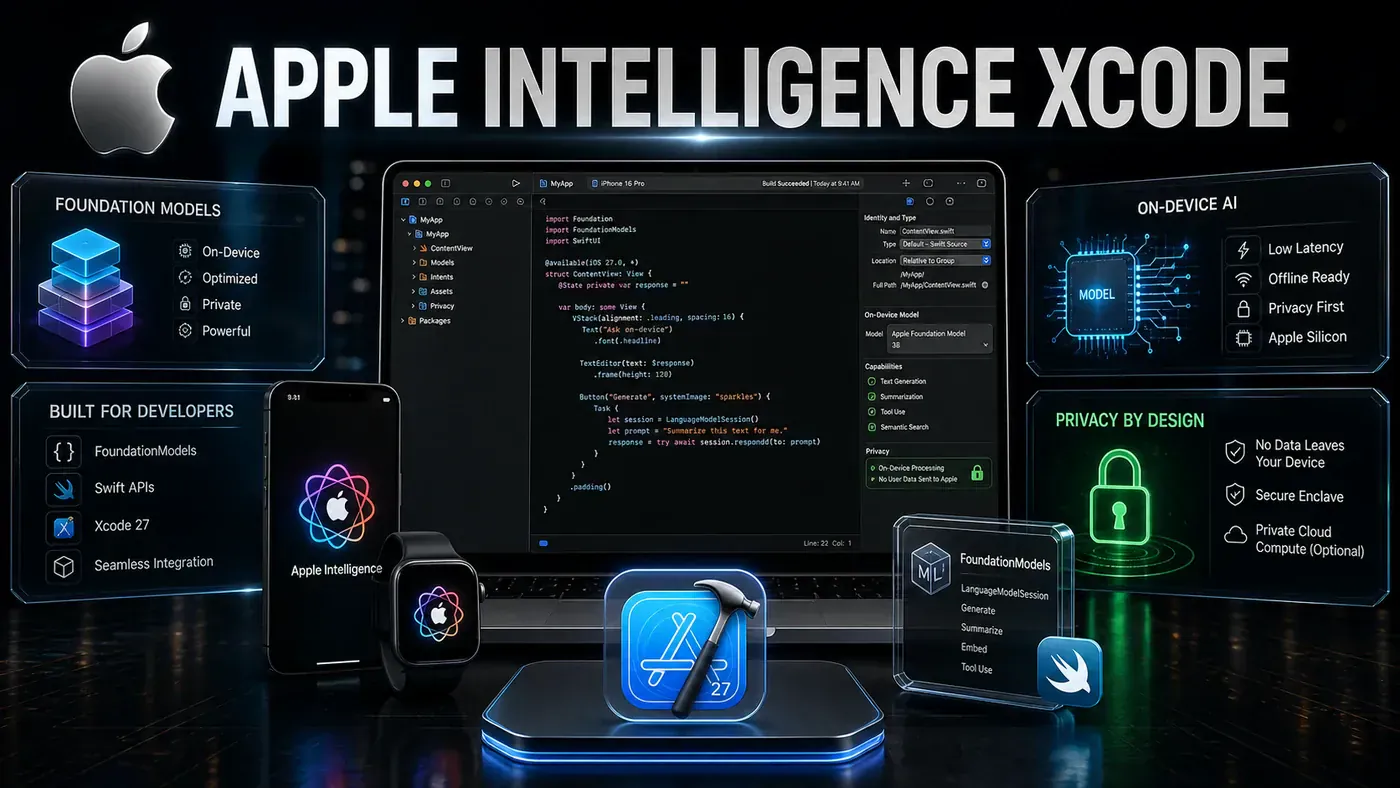 AI Kick Start editorial image for Apple Intelligence Unleashed: Xcode 27, Foundation Models, and a New Era of On-Device AI.