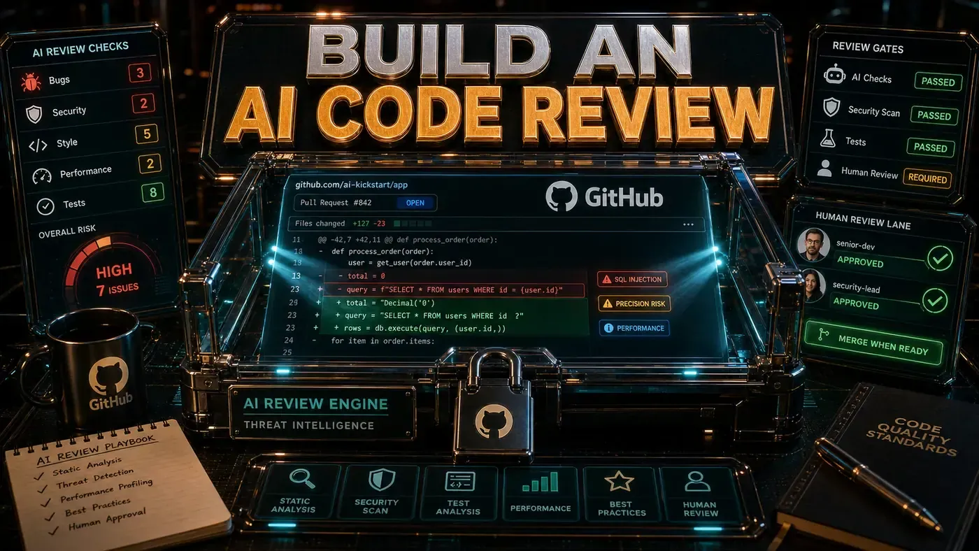 AI Kick Start editorial image for How to build an AI code review system.