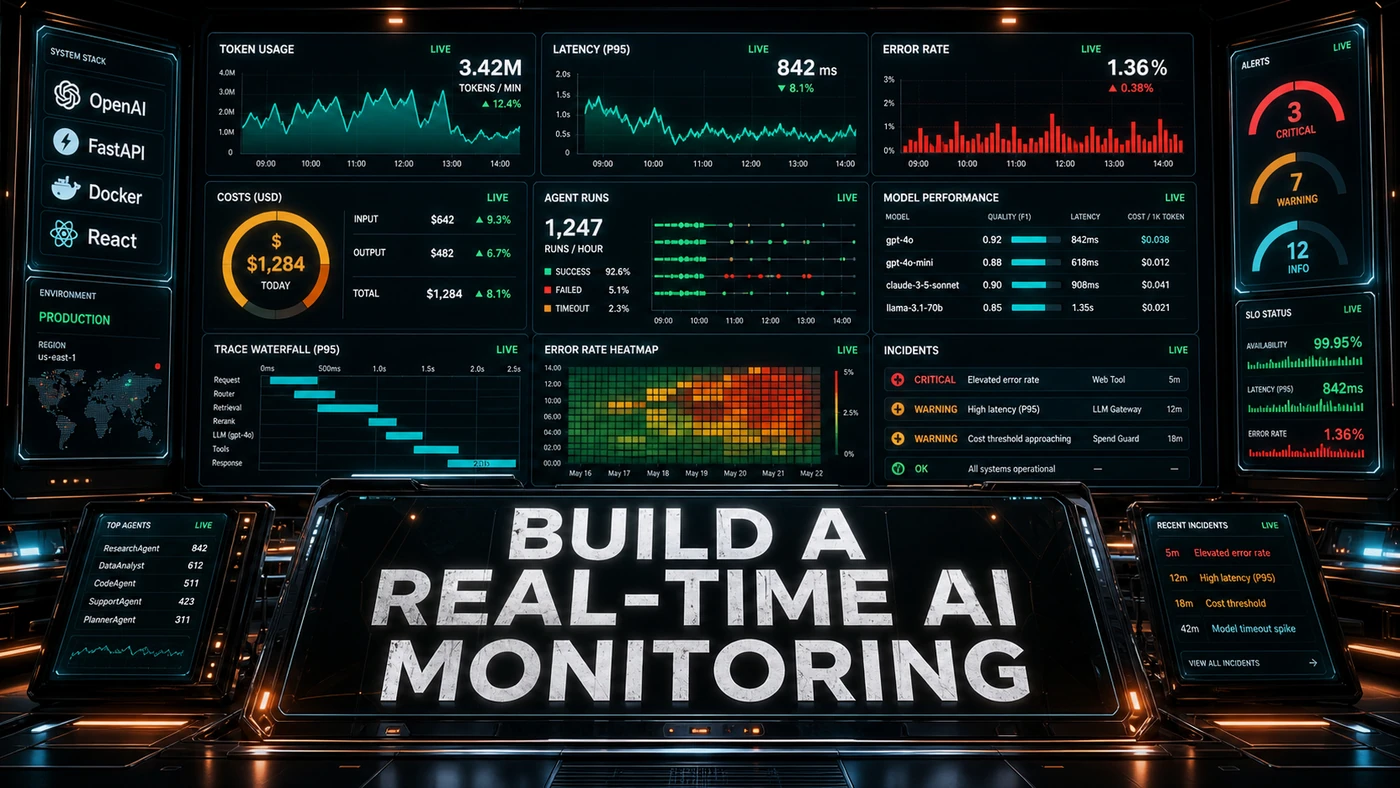 AI Kick Start editorial image for How to build a real-time AI monitoring dashboard.