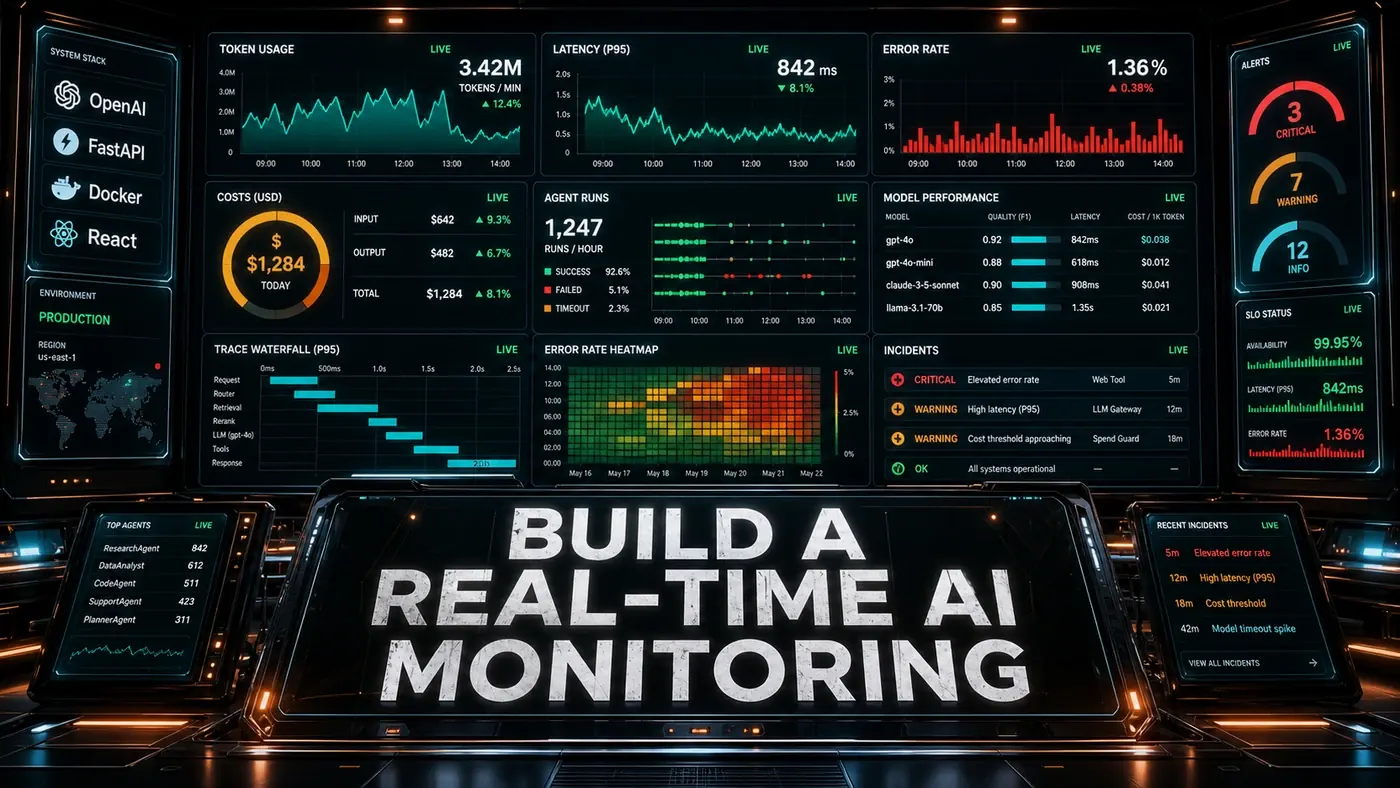 AI Kick Start editorial image for How to build a real-time AI monitoring dashboard.