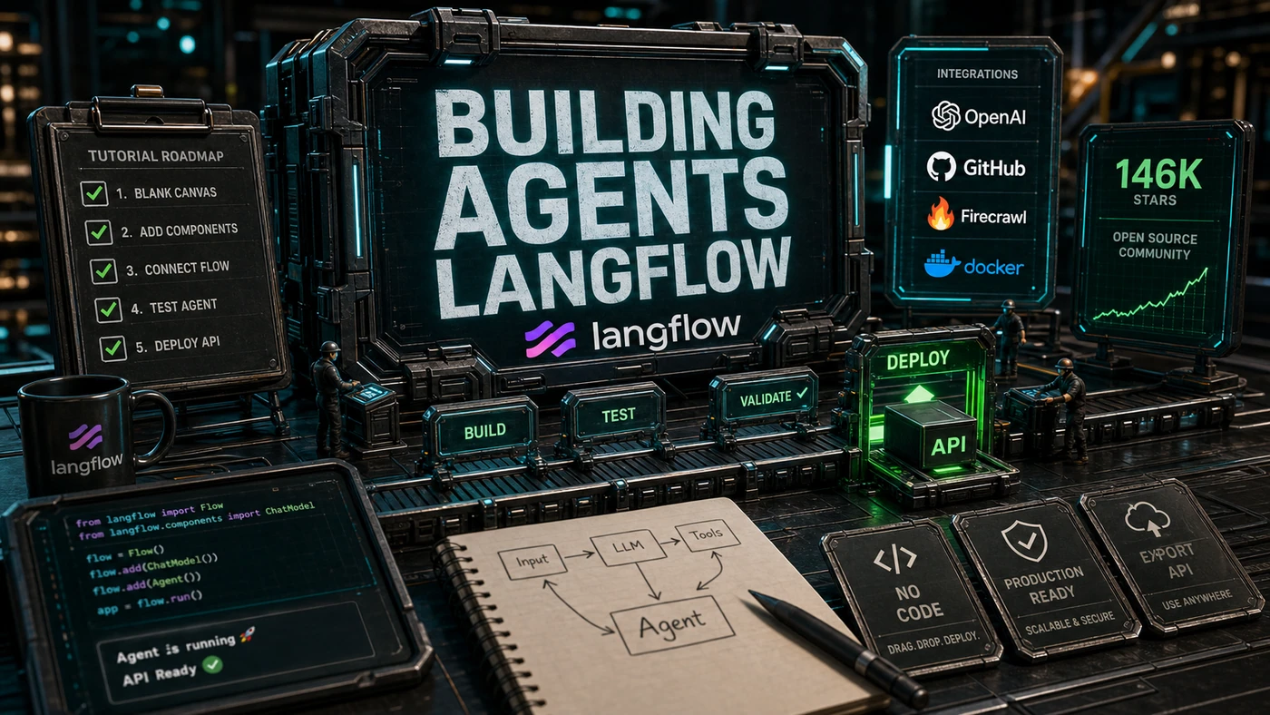 AI Kick Start editorial image for Building agents with Langflow: Step-by-step tutorial.