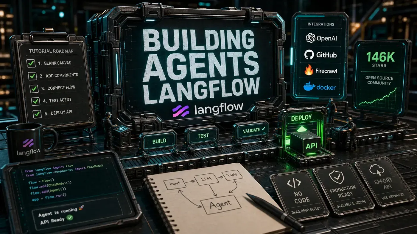 AI Kick Start editorial image for Building agents with Langflow: Step-by-step tutorial.