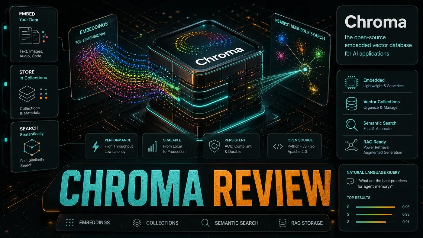 AI Kick Start editorial image for Chroma Review: The Embedded Vector Database.
