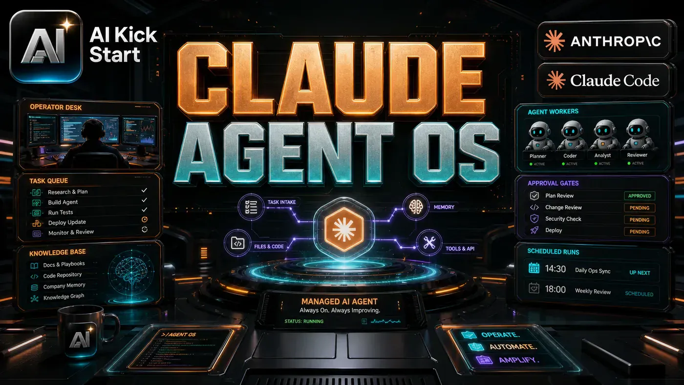 AI Kick Start editorial image for Vibe Coding a Claude Agent OS Shows Where Operator Workflows Are Heading.