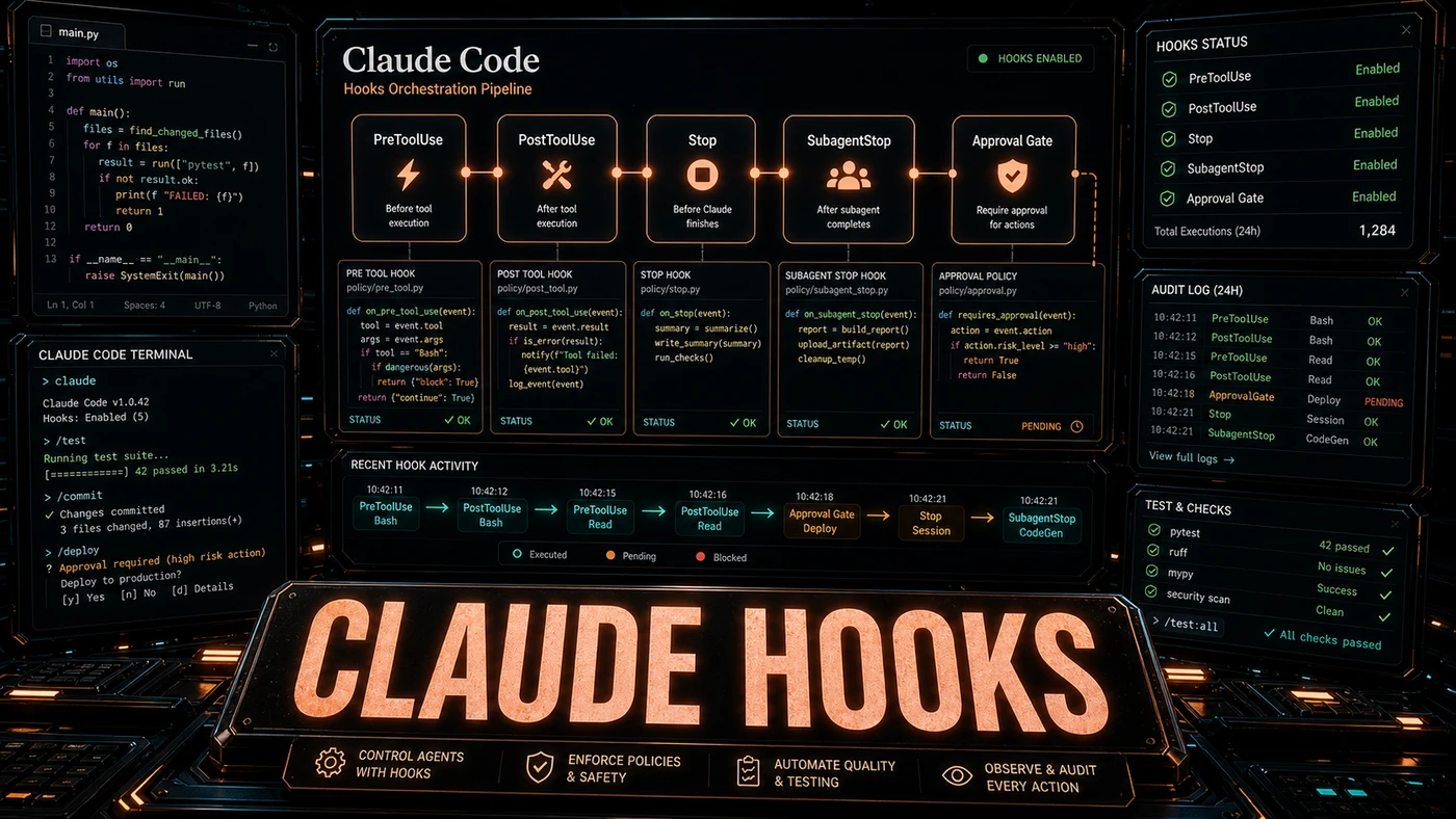 AI Kick Start editorial image for Claude Code Hooks: Advanced Agentic Coding Patterns.