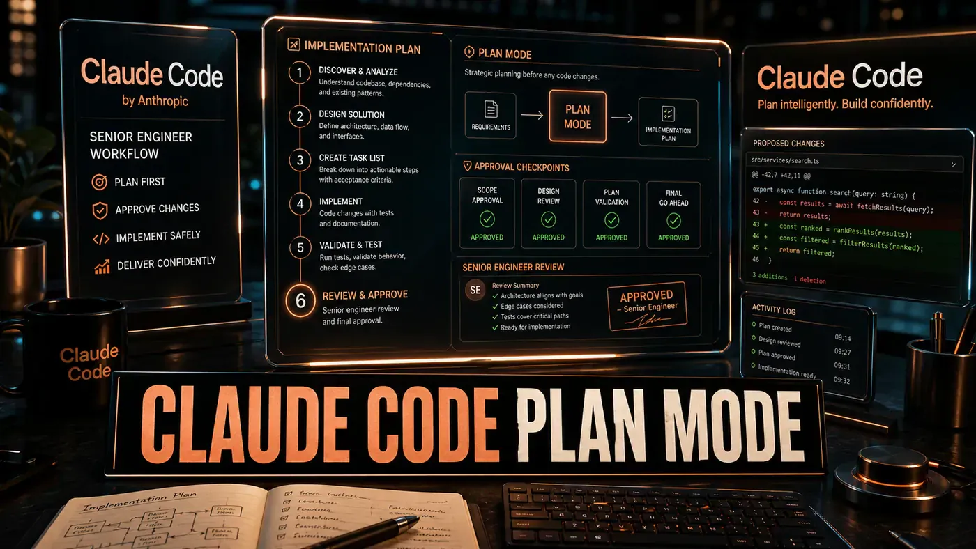 AI Kick Start editorial image for Claude Code Plan Mode: The Senior Engineer's Workflow.