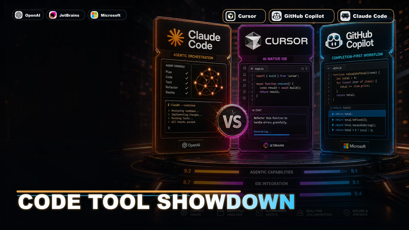 AI Kick Start editorial image for Claude Code vs Cursor vs GitHub Copilot: Coding Tools Compared.