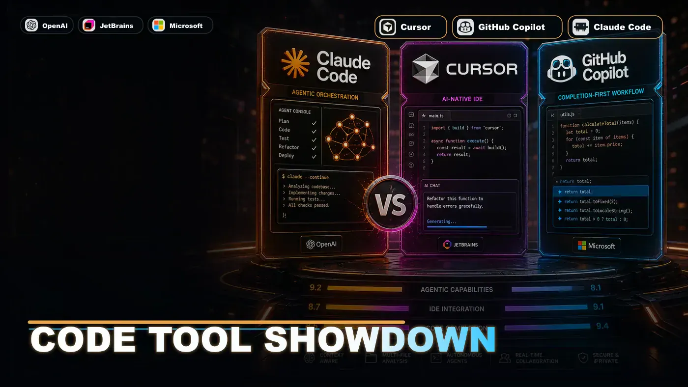 AI Kick Start editorial image for Claude Code vs Cursor vs GitHub Copilot: Coding Tools Compared.