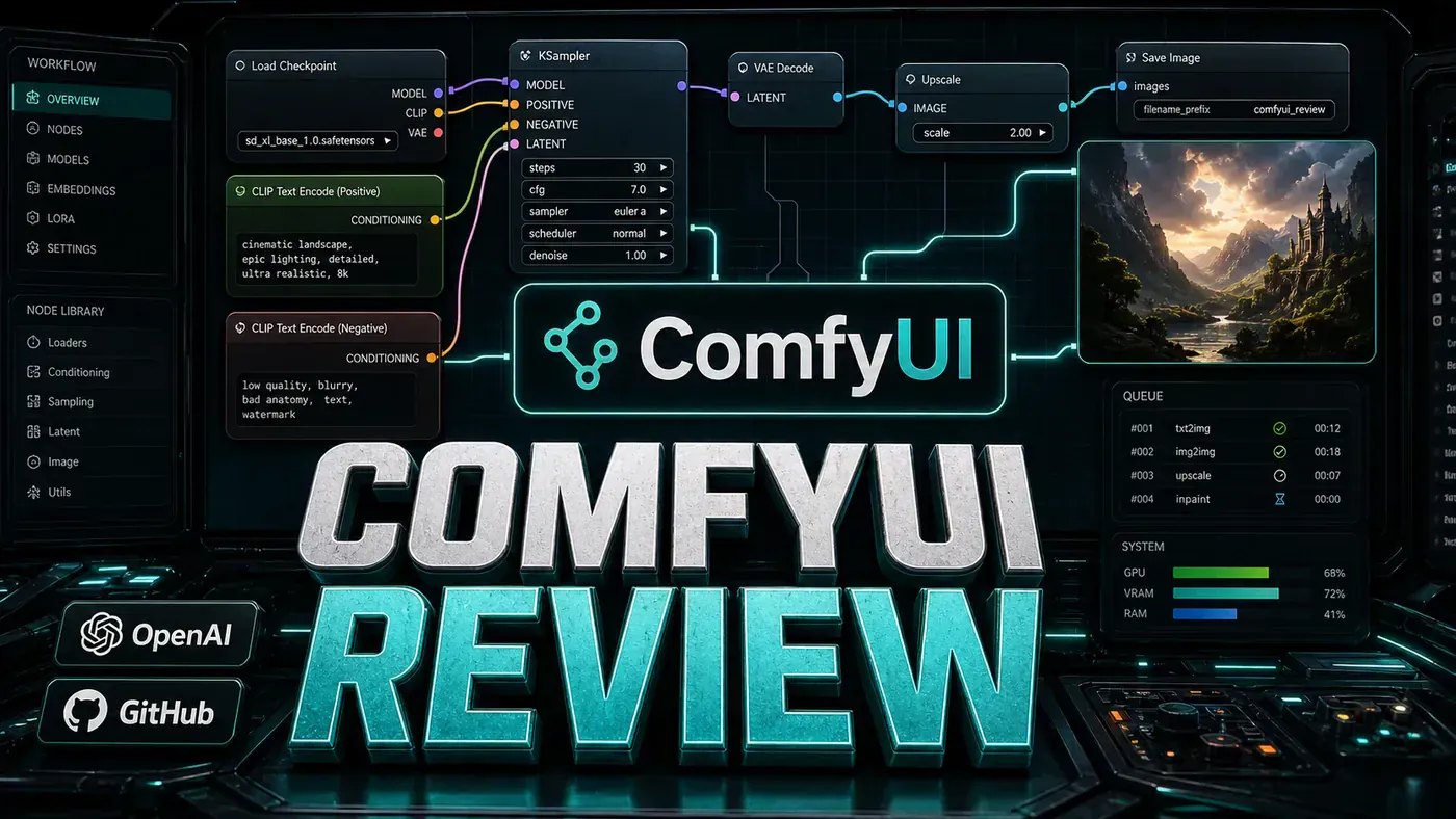 AI Kick Start editorial image for ComfyUI Review: Node-Based AI Image Generation.