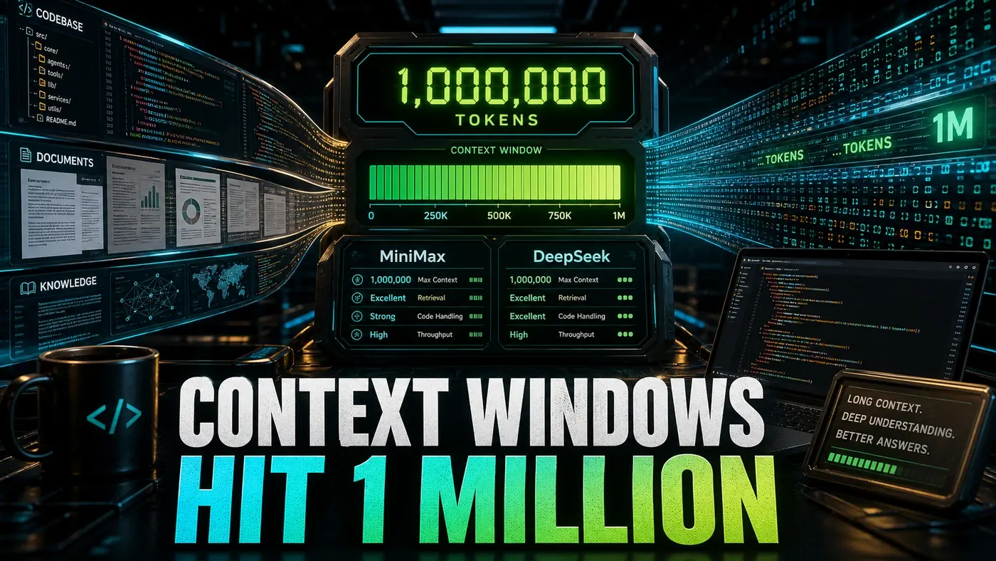 AI Kick Start editorial image for Context Windows Hit 1 Million Tokens: What It Means for Developers.