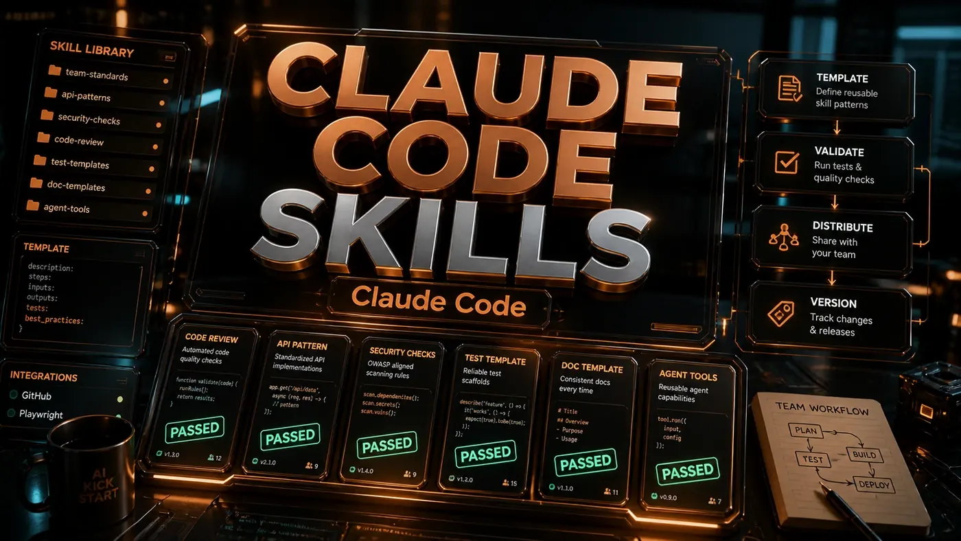 AI Kick Start editorial image for How to create custom Claude Code skills for your team.