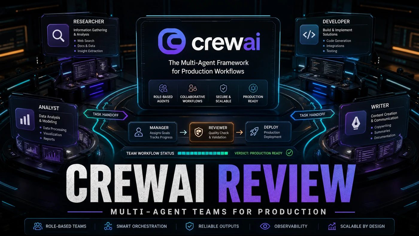 AI Kick Start editorial image for CrewAI Review: Multi-Agent Collaboration Framework.