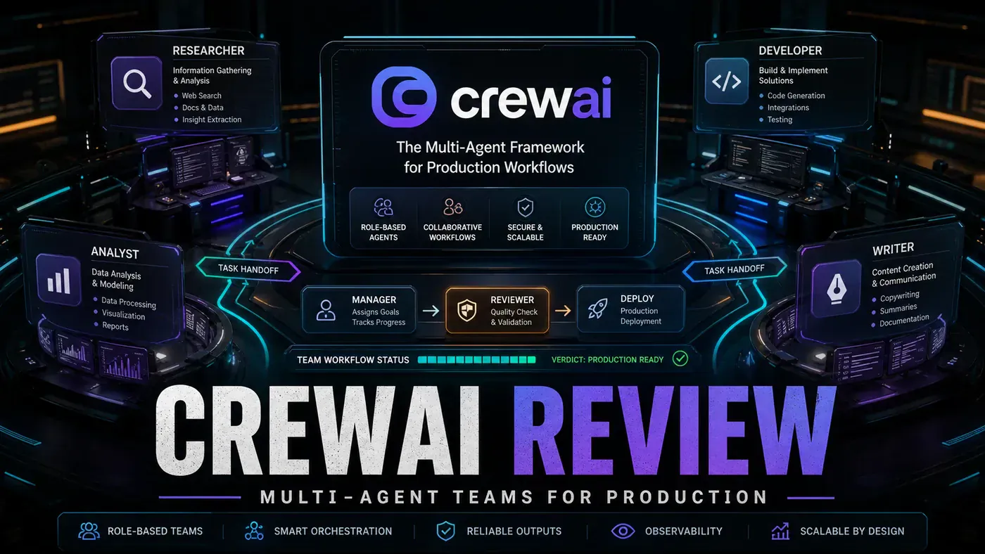 AI Kick Start editorial image for CrewAI Review: Multi-Agent Collaboration Framework.