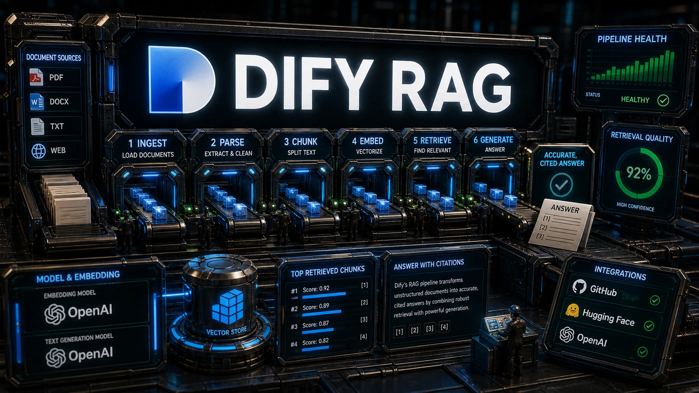 AI Kick Start editorial image for Dify's RAG pipeline: From documents to answers.