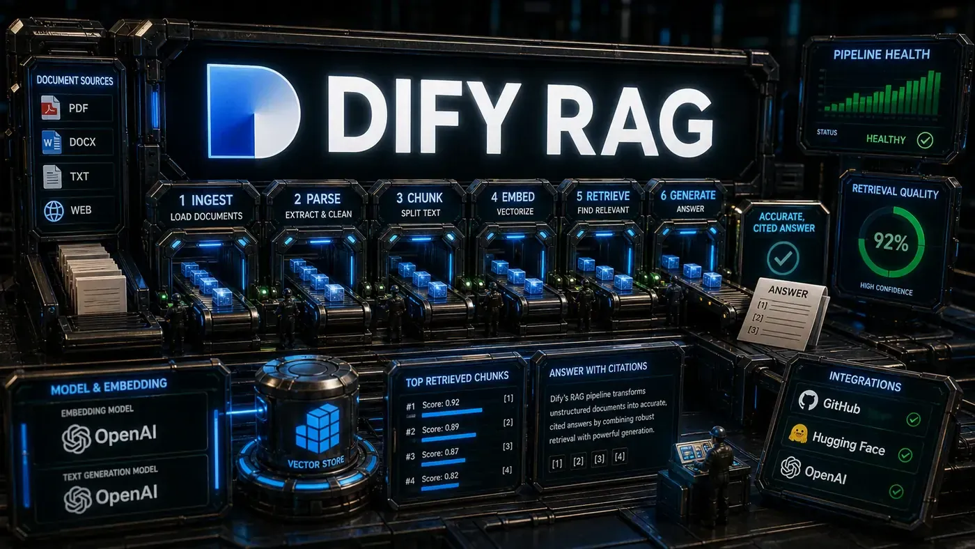 AI Kick Start editorial image for Dify's RAG pipeline: From documents to answers.