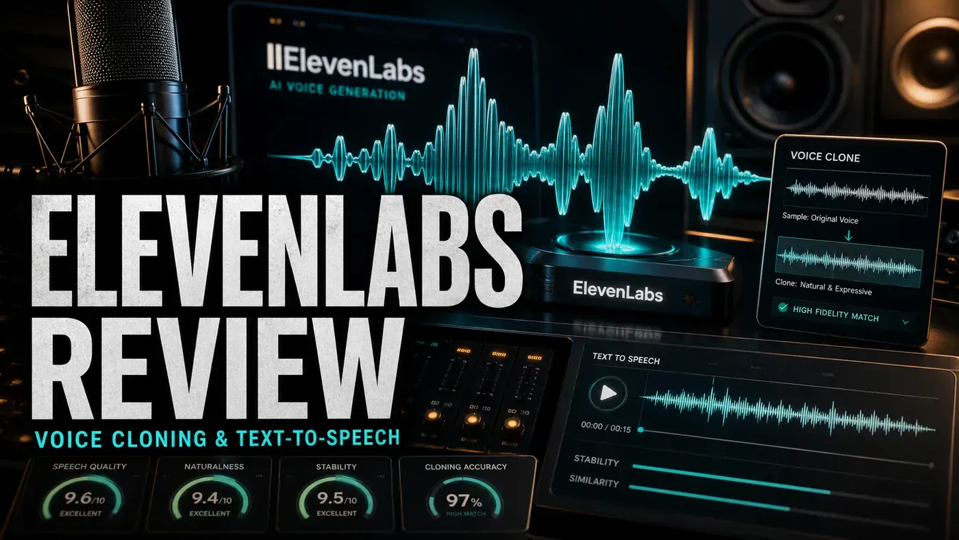 AI Kick Start editorial image for ElevenLabs Review: Voice Cloning and Text-to-Speech.
