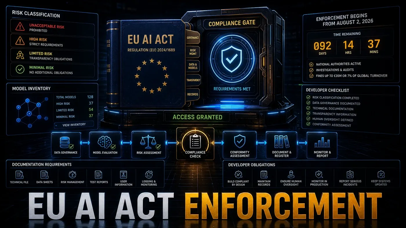 AI Kick Start editorial image for EU AI Act Enforcement Begins: What Developers Must Do Now.
