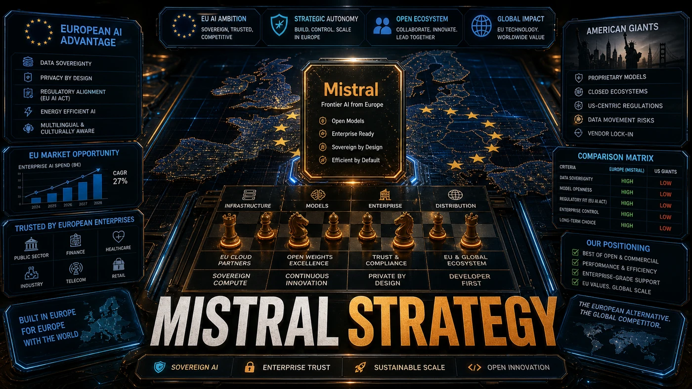 AI Kick Start editorial image for European AI: Mistral's strategy vs American giants.