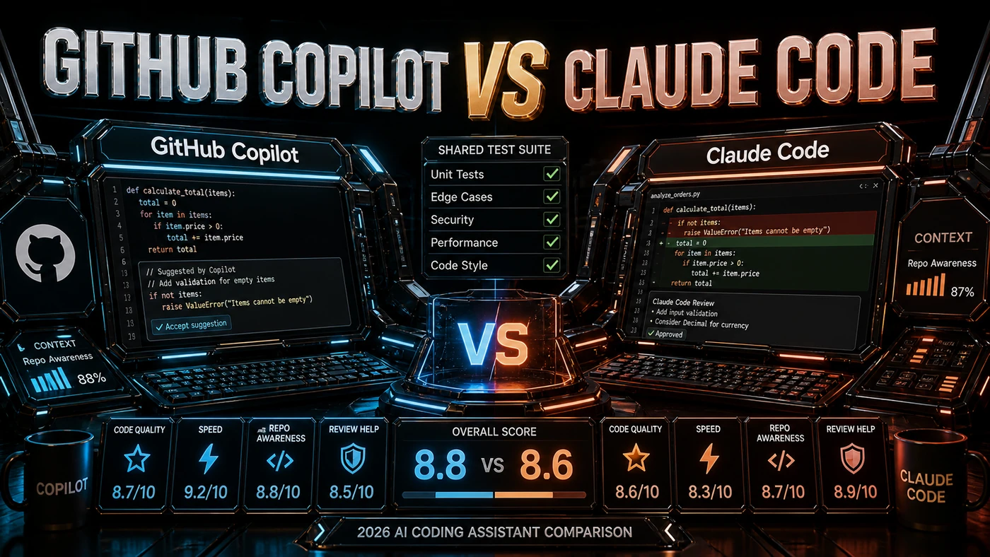AI Kick Start editorial image for GitHub Copilot vs Claude Code: Which Coding Assistant Wins?.