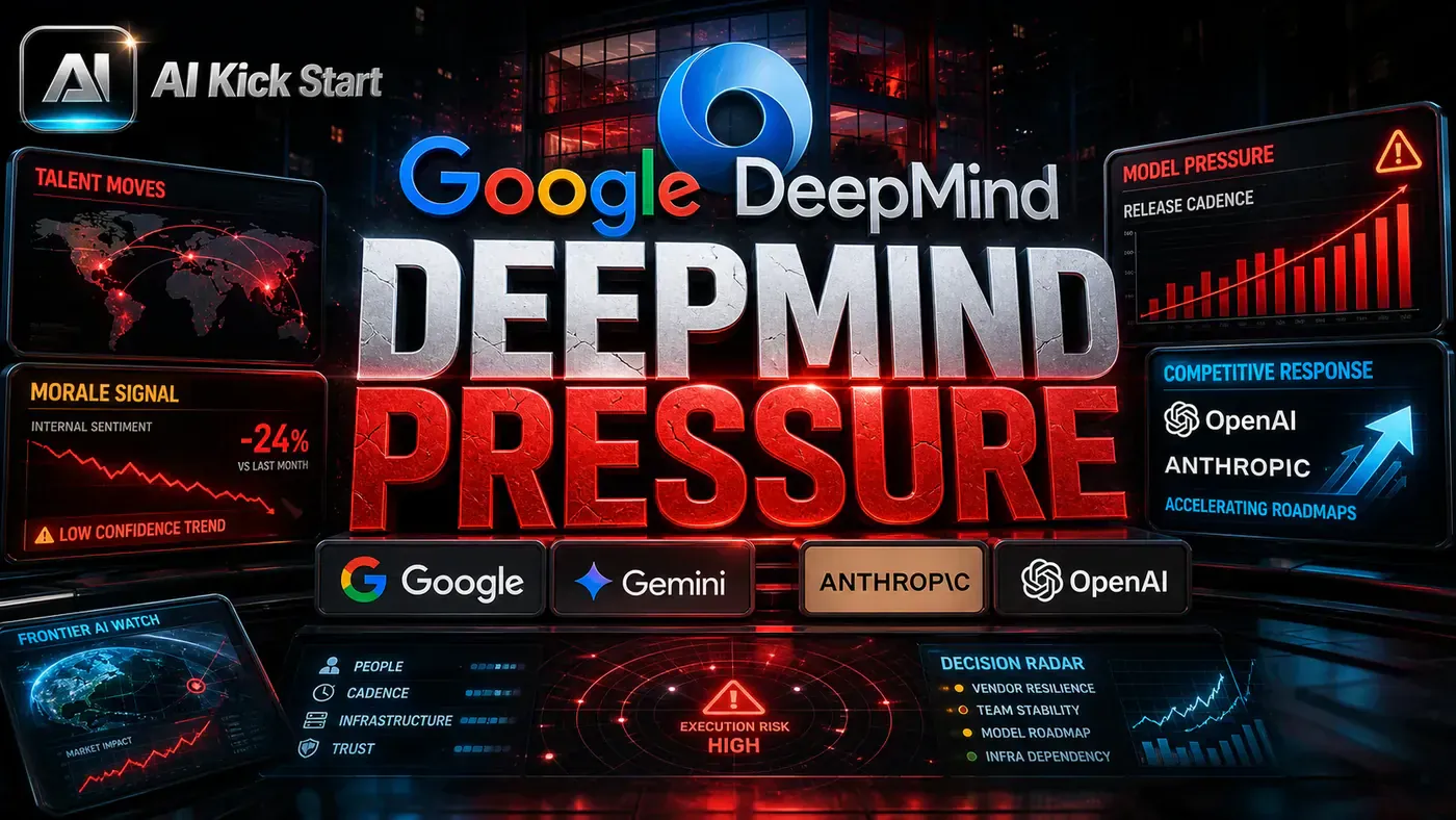 AI Kick Start editorial image for Google DeepMind's Rough Week Shows How Fragile Frontier AI Advantage Is.