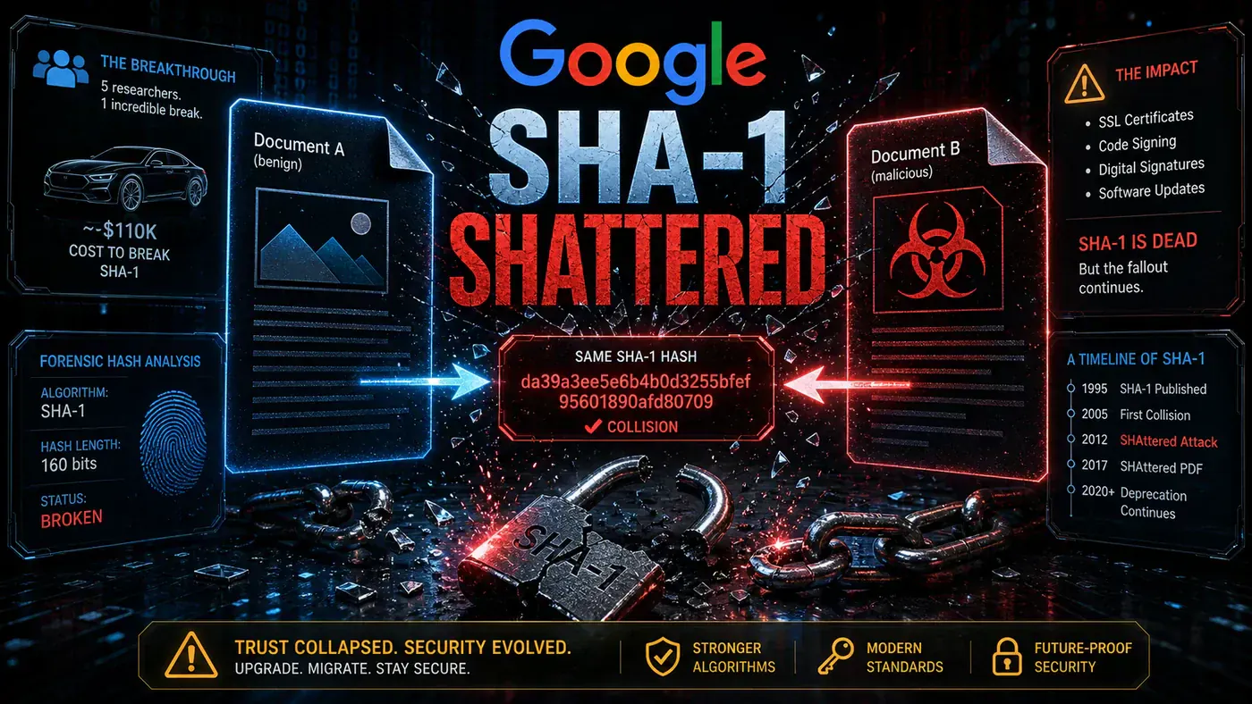 AI Kick Start editorial image for Google Did the Impossible: The Story of SHAttered and the Death of SHA-1.