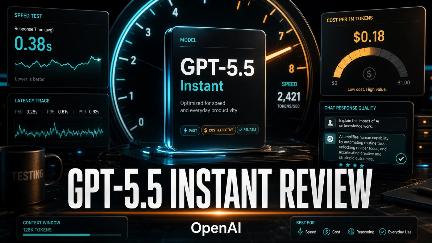 AI Kick Start editorial image for GPT-5.5 Instant review: The default ChatGPT model tested.