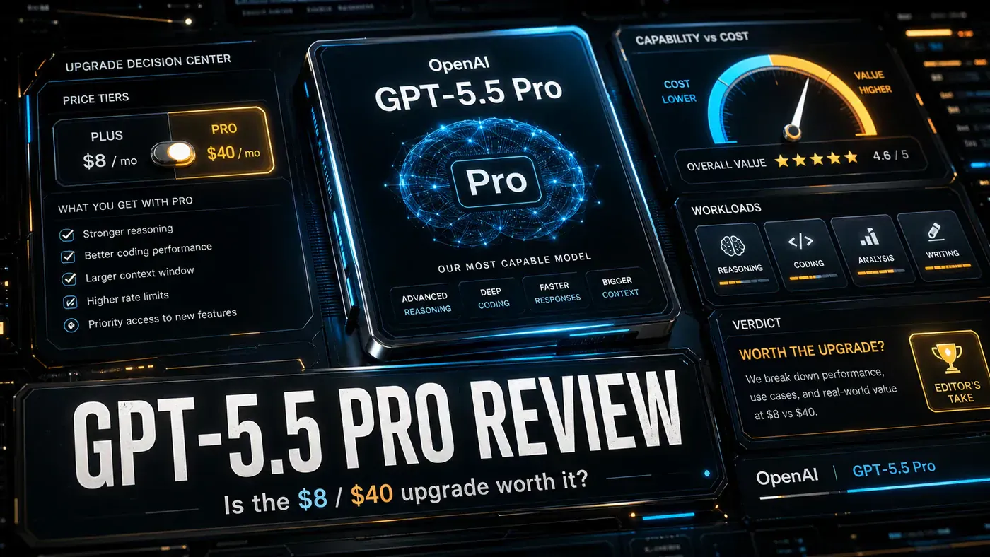 AI Kick Start editorial image for GPT-5.5 Pro review: Is the $8/$40 upgrade worth it?.
