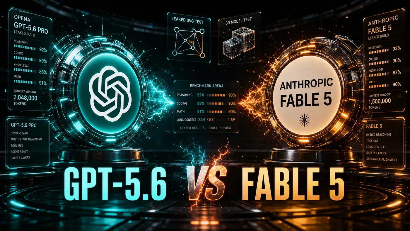 AI Kick Start editorial image for GPT-5.6 Pro vs Fable 5: OpenAI's Stealth-Tested Challenger Enters the Arena.