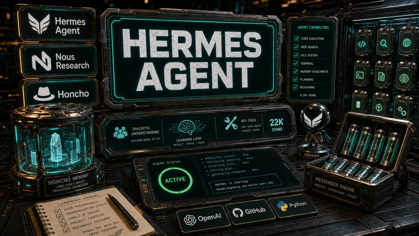 AI Kick Start editorial image for Hermes Agent: Nous Research's learning agent explained.