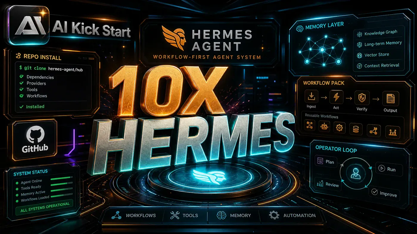 AI Kick Start editorial image for The Open-Source Repo That Makes Hermes More Than a Chatbot.