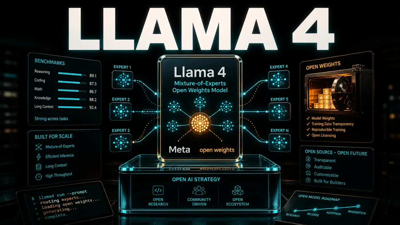 AI Kick Start editorial image for Llama 4: Meta's Mixture-of-Experts Open Model and the Open AI Strategy.