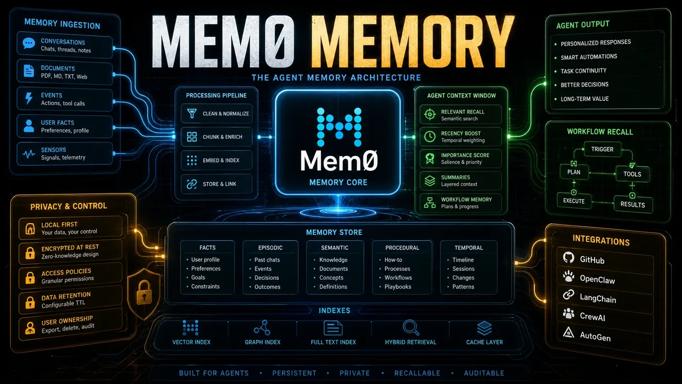 AI Kick Start editorial image for The Mem0 architecture: How agent memory works.