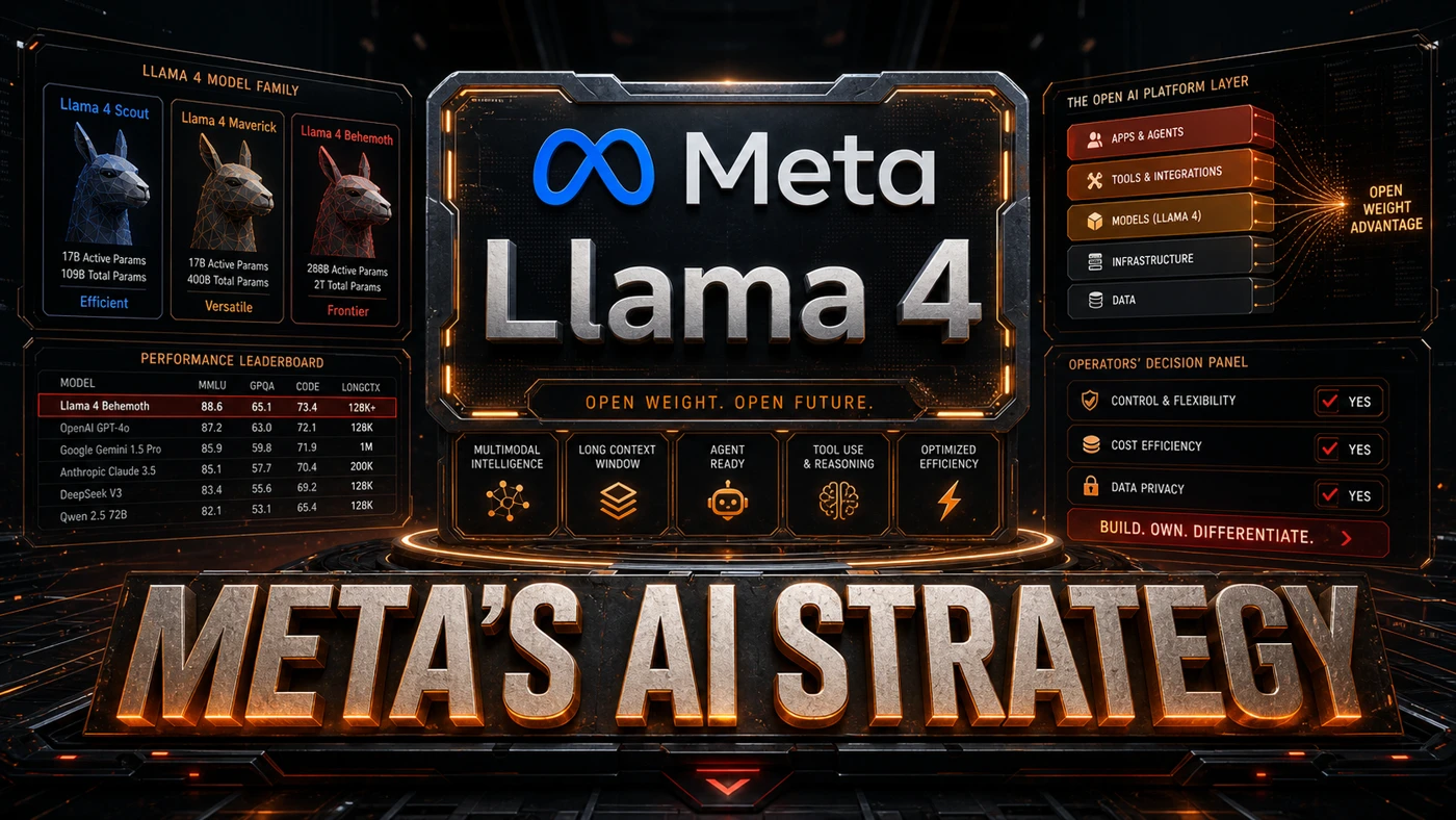 AI Kick Start editorial image for Meta's AI Strategy: Llama 4 and the Long Game for AI Platform Dominance.