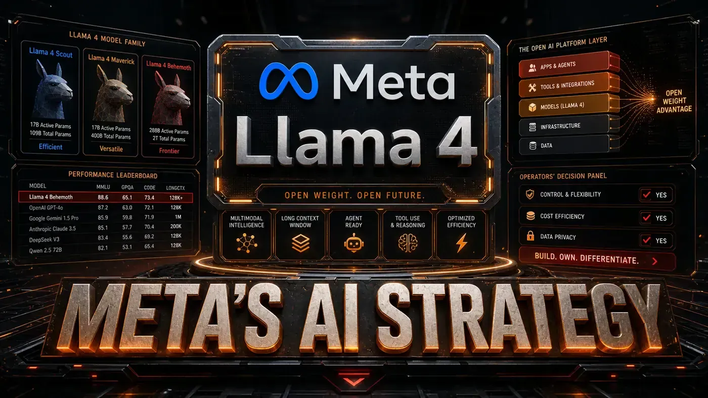 AI Kick Start editorial image for Meta's AI Strategy: Llama 4 and the Long Game for AI Platform Dominance.
