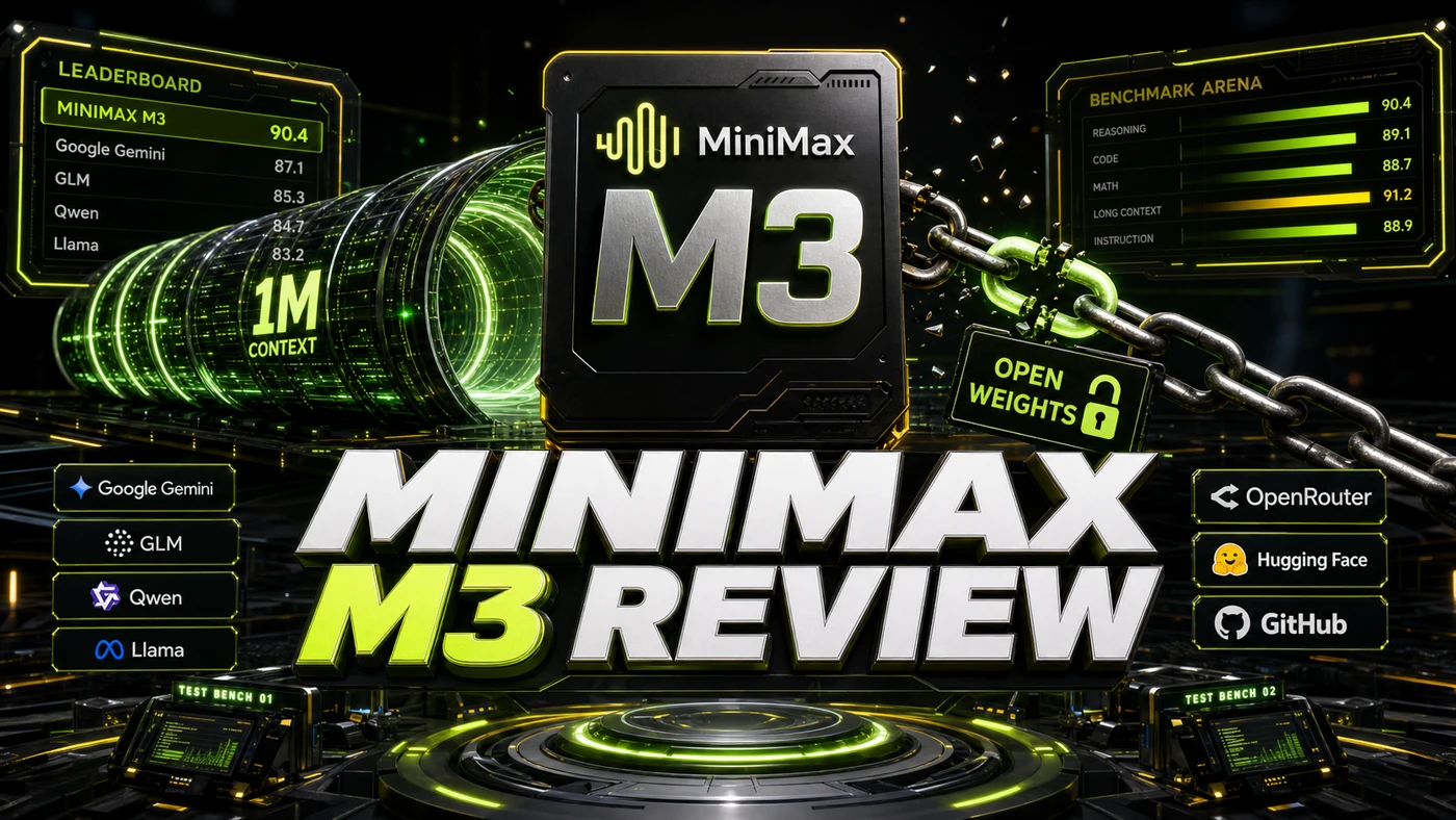AI Kick Start editorial image for MiniMax M3 review: Open-weights with 1M context, tested.