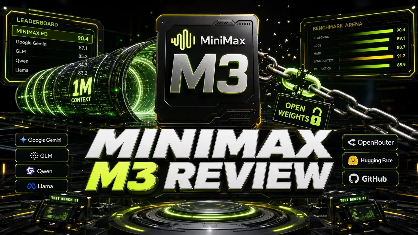 AI Kick Start editorial image for MiniMax M3 review: Open-weights with 1M context, tested.