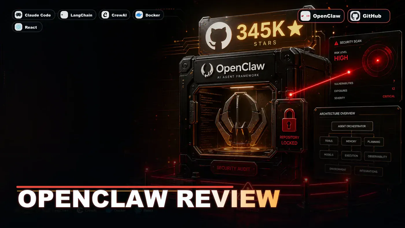 AI Kick Start editorial image for OpenClaw Review: 345k Stars But Is It Secure?.