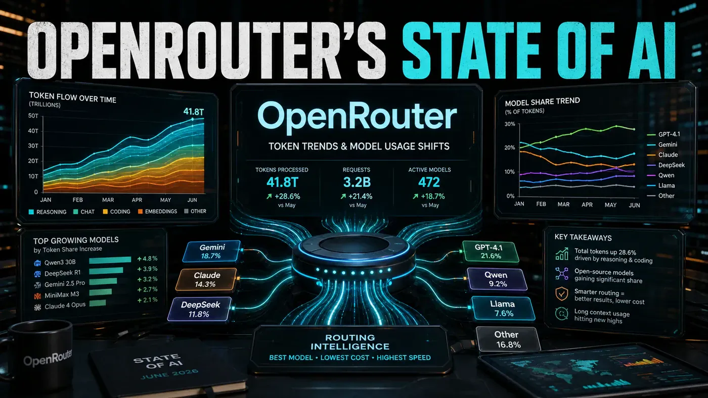 AI Kick Start editorial image for OpenRouter's State of AI: Token Trends and the Quiet Model Shift Underway.